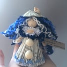 Fairy Doll Decoration - Folded Book Art - Sea Shells