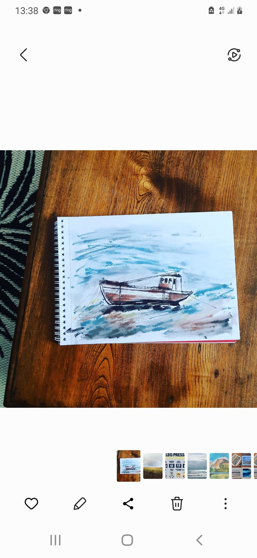 Fishing boat on coastal shore ,minimalist light textured .