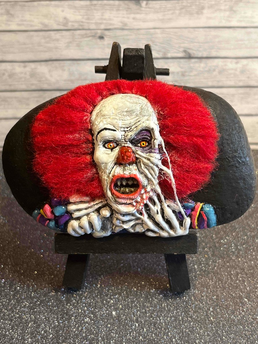 Hand painted Pennywise (IT) Stone