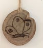 Unique Hand Crafted Double-Sided Wooden Hanging Decorations. Set of Six. - Image 4
