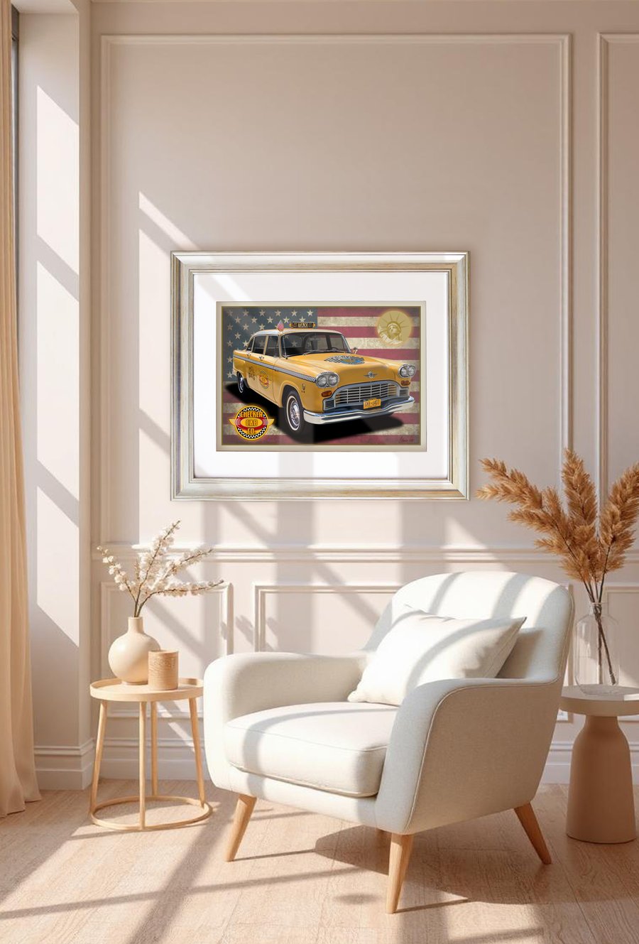 Checker Cab USA – Photographic A3 Print