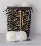 Project bag, drawstring bag, scissors design - Image 5