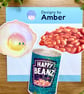 Breakfast Food Vinyl Sticker Set - Retro Fried Egg Baked Beans Holographic Decal