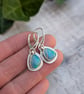 Turquoise Blue Aurora Opal Teardrop Earrings - JBJ3040