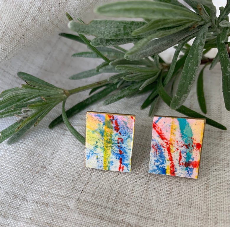 Stainless steel post earrings 