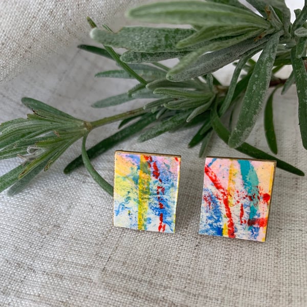 Stainless steel post earrings 