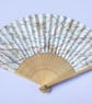 Unique handmade Fan, created using recycled map paper 