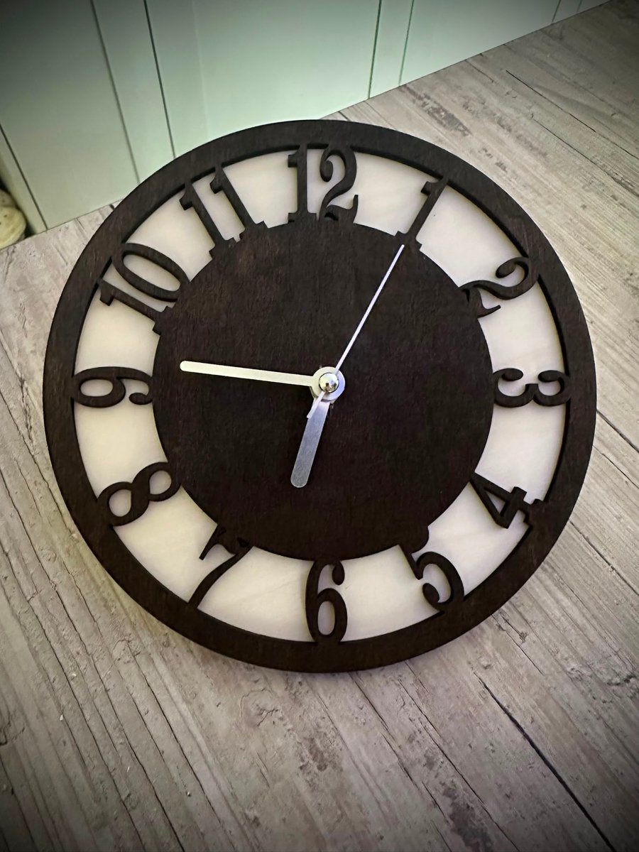 Laser Cut Wooden Clock