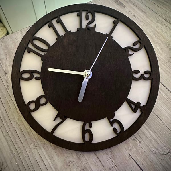 Laser Cut Wooden Clock