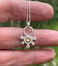 Sterling silver and citrine pendant and chain, citrine Rana necklace - Image 2