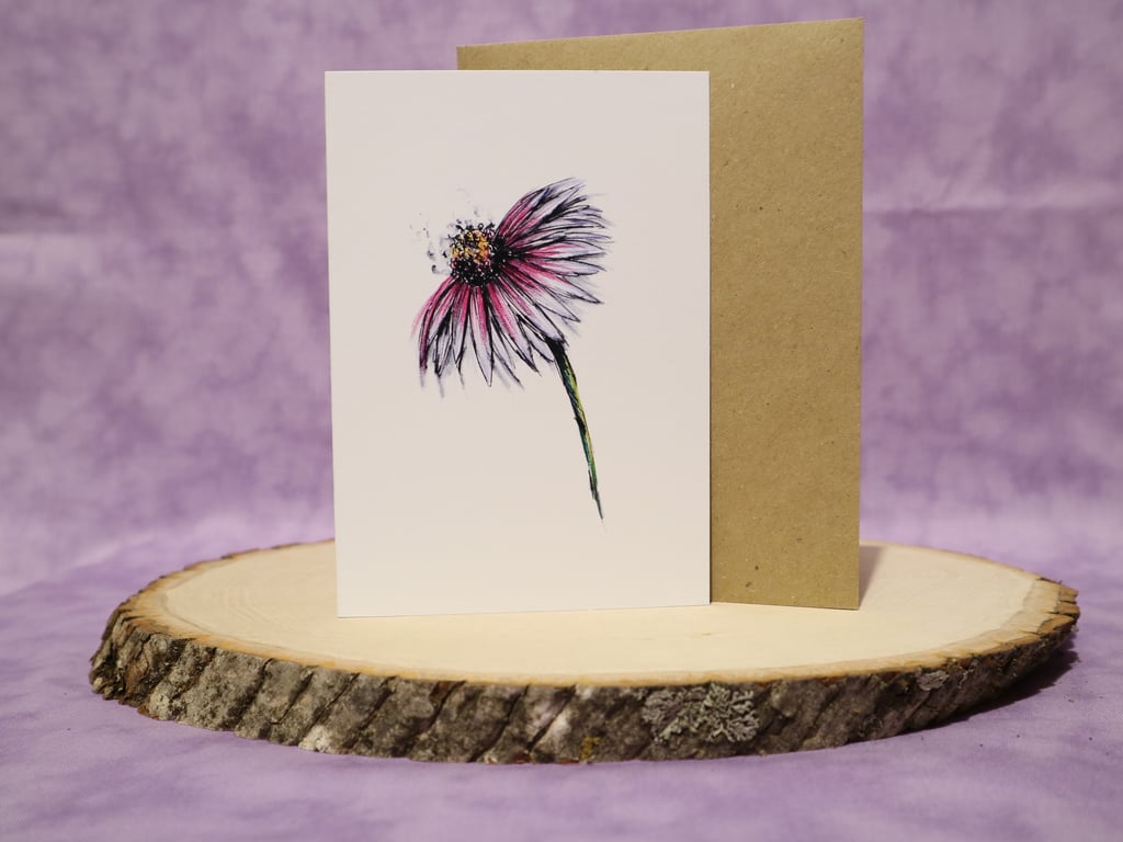 GC8  A6 Floral any occasion greeting card