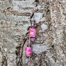 Wire and Bead Wrapped Dangle Earrings 