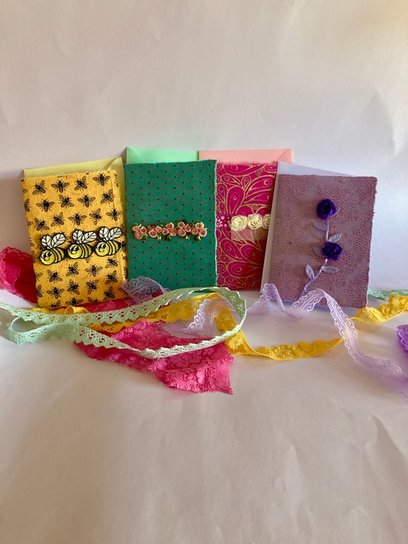 4 original all purpose handmade cards