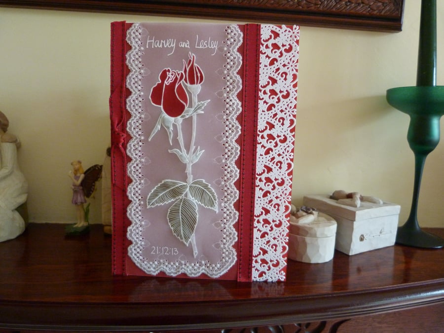 Very Special Ruby Wedding Anniversary Parchment Card