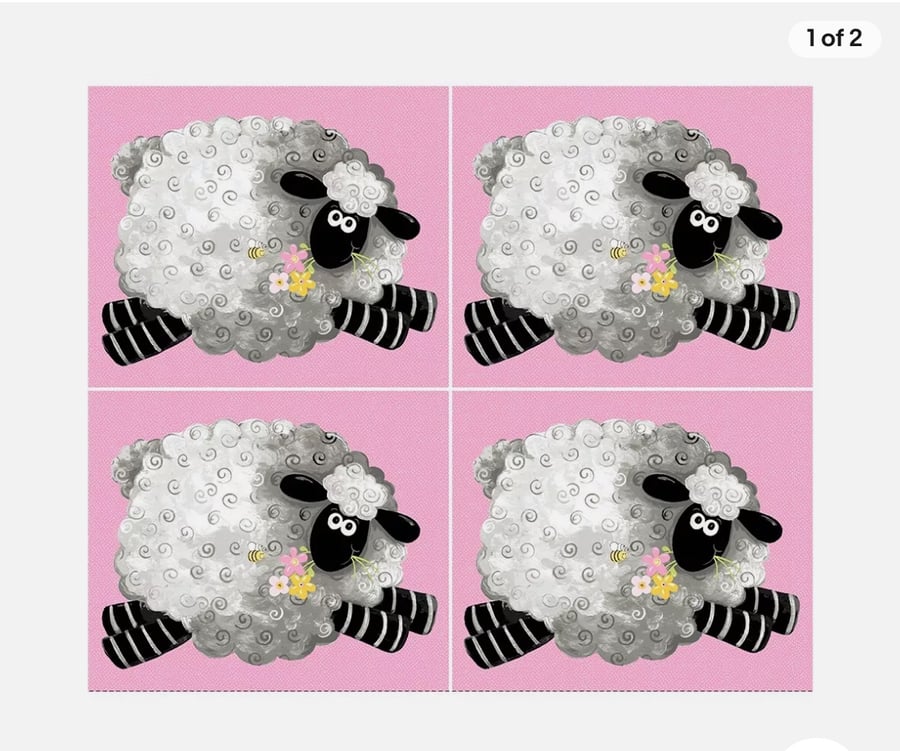 Suzy bee Lal the Lamb Fabric Panel
