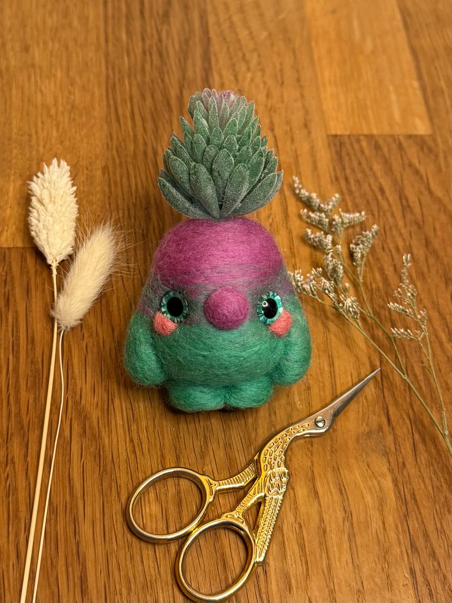 Succulent Gnome Art Doll Mini