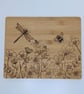 Wooden chopping board,  pyrography wildflowers and nature design, kitchen gift - Image 6