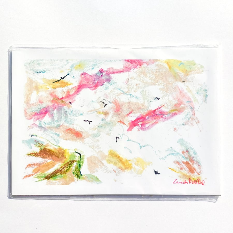 A5 Porthtowan Pink sky