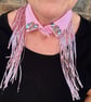 Pastel Pink & Lilac Detachable Statement Collar - Upcycled Crystal Neckcessory - Image 8