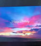 A6 birthday card: Sunset Colours (Hoylake photograph)