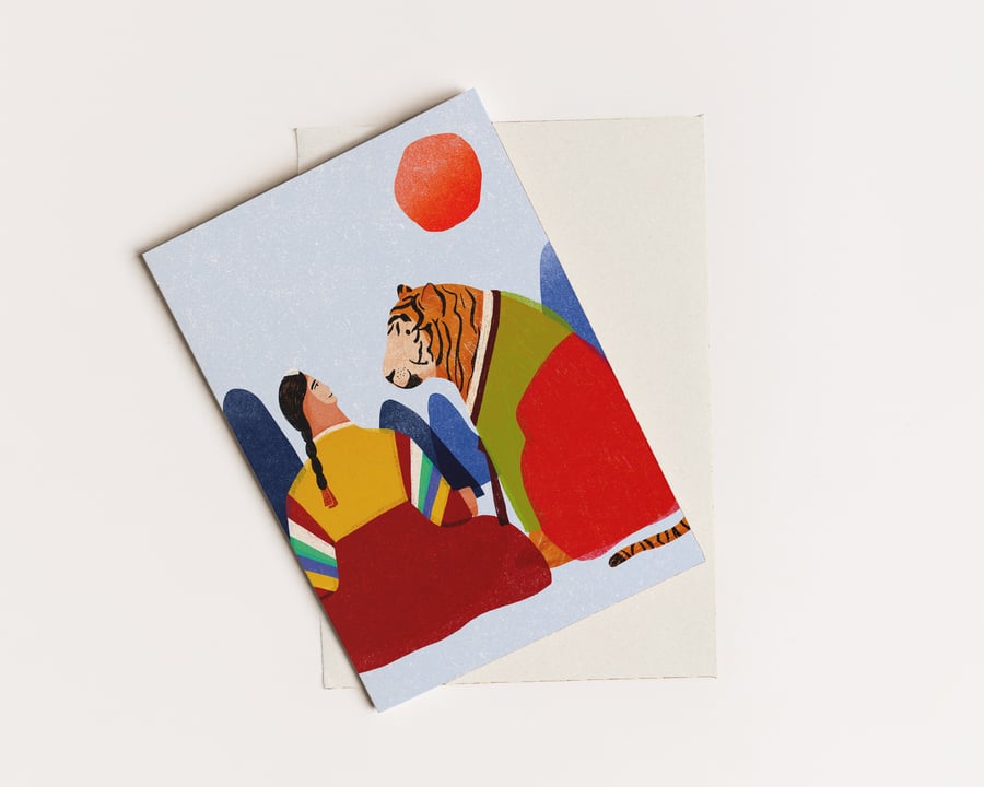 Tiger Friend Greeting Card