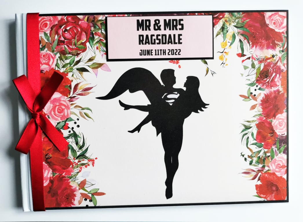 Superman wedding guest book, superheroes wedding guest book