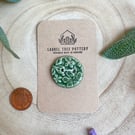 Decorative 28mm Green Ceramic Button.