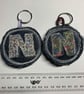 Upcycled denim key ring. Boho N - Image 3
