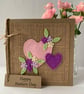Handmade Mother’s Day Card. Hearts and flowers from wool felt.  - Image 1