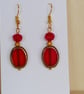 Red Stained Glass Earrings - Image 2