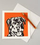 Rottweiler Blank Greeting Card, rotty birthday card, dog dad, dog mum - Image 1