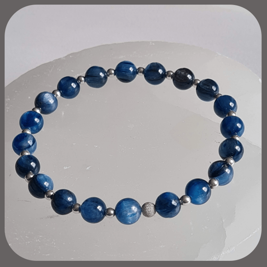 Kyanite and Sterling Silver bracelet