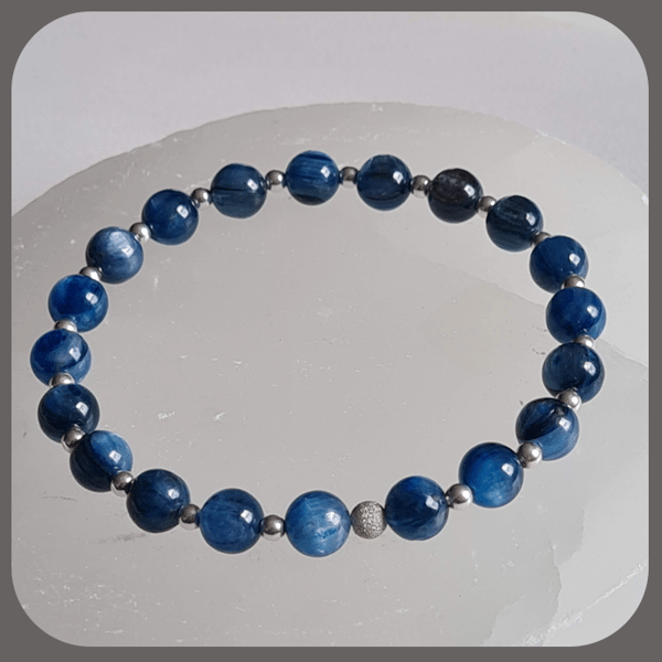 Kyanite and Sterling Silver bracelet