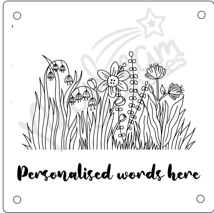 Wooden personalised flower press kit Folksy