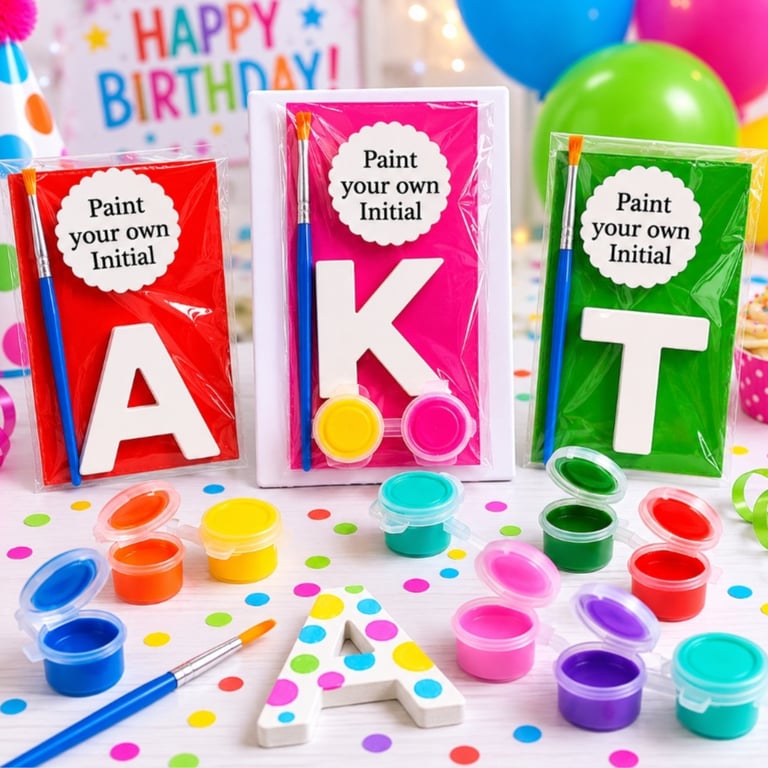 Paint your own Initial plaster shape