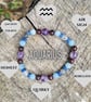 Aquarius Zodiac Star Sign Gemstone Bracelet  - Image 2