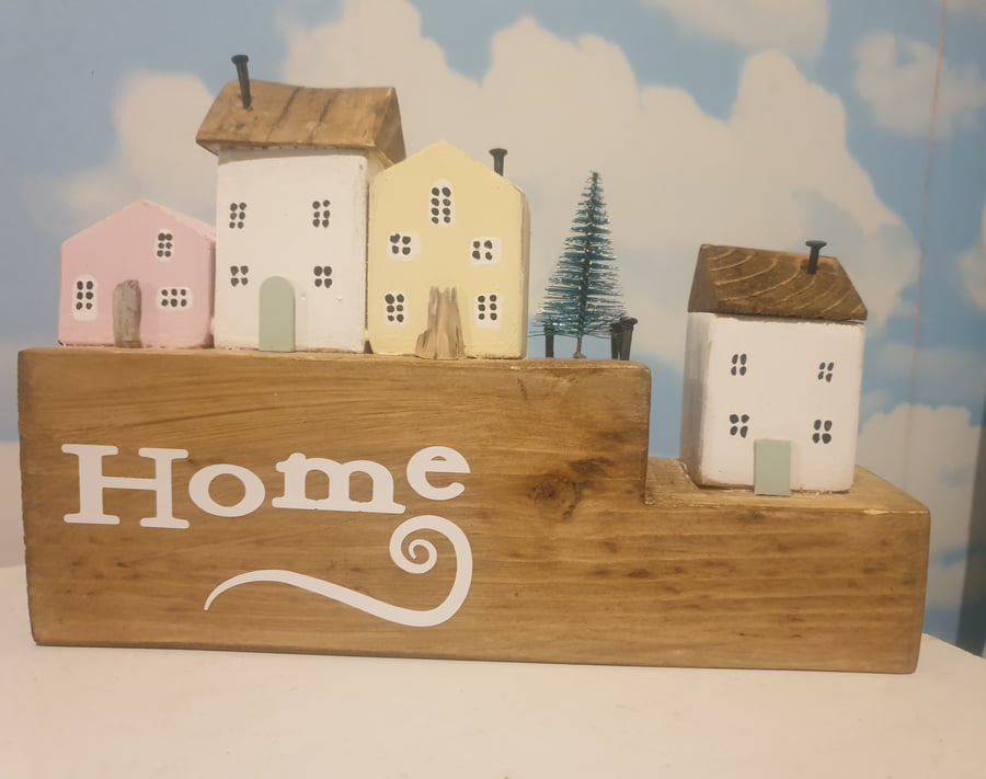 Reclaimed wooden house scene. Cottage scene