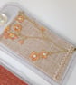 Gift Tags - terracotta vintage silk and lace, with reclaimed curtain textiles  - Image 5
