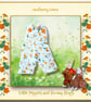 Orange flowered Dungarees to fit the Little Nippers and Bunny Hugs 