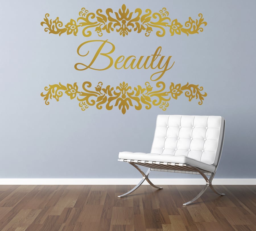 Personalised BEAUTY, nail, hair SALON, spa, custom name, monogram, shabby chic