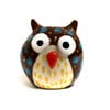 LITTLE BROWN CERAMIC OWL