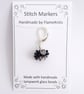 Tiny Glass Black Sheep Stitch Marker - Image 3