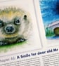 Original hand painted watercolour A3 Poster of a sussex southdowns Hedgehog - Image 4