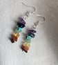 Chakra crystal beaded earrings - Image 2