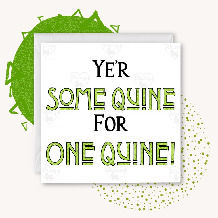 Ye’r some quine for one quine!  Doric congratulations - well done - leaving 