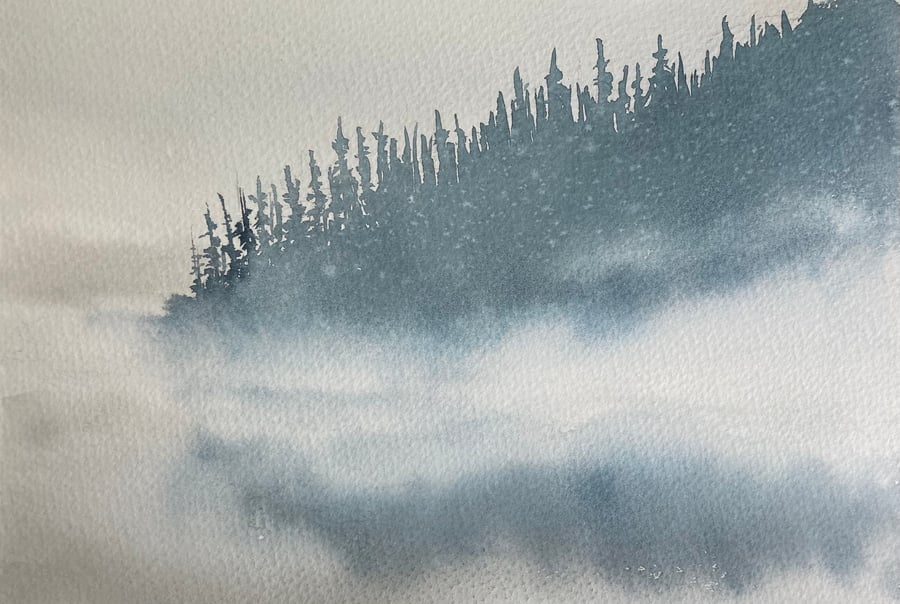 Cod beck - freezing fog (Original watercolour painting) A4 size