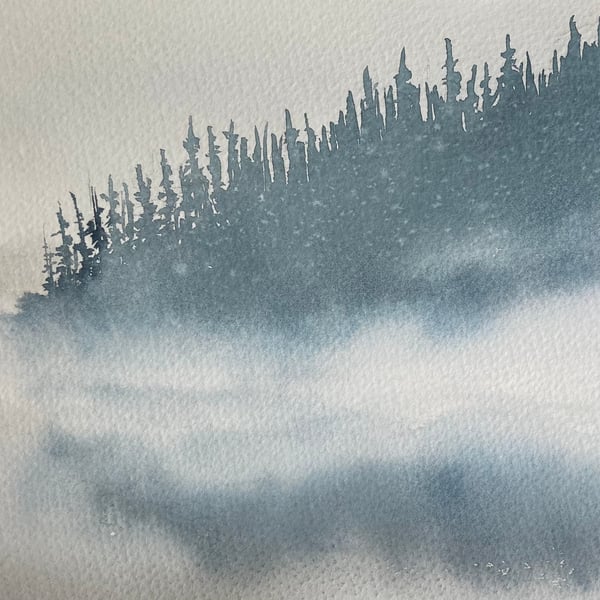 Cod beck - freezing fog (Original watercolour painting) A4 size