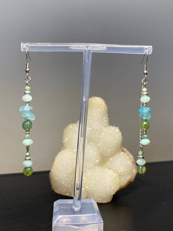 Karlie - Blue & Green Earrings 