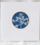 BOTANICAL CYANOTYPE PRINT CARD WITH GOLD LEAF