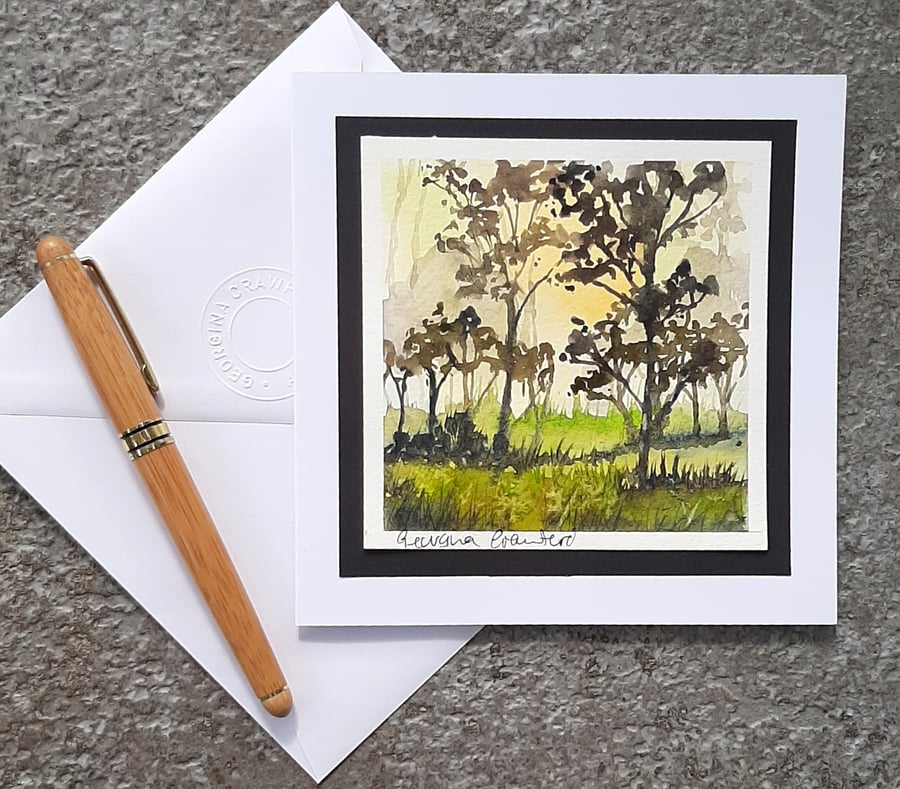 Blank Card. Birthday, Anniversary Golden Hour Keepsake For All Occasions SALE